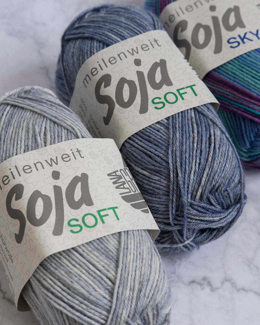 -50% Lana Grossa Meilenweit SOJA soft |меланжевая носочная пряжа, 50г