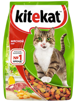 Сухой корм Kitekat для взрослых кошек, мясной пир, 1.9 кг
