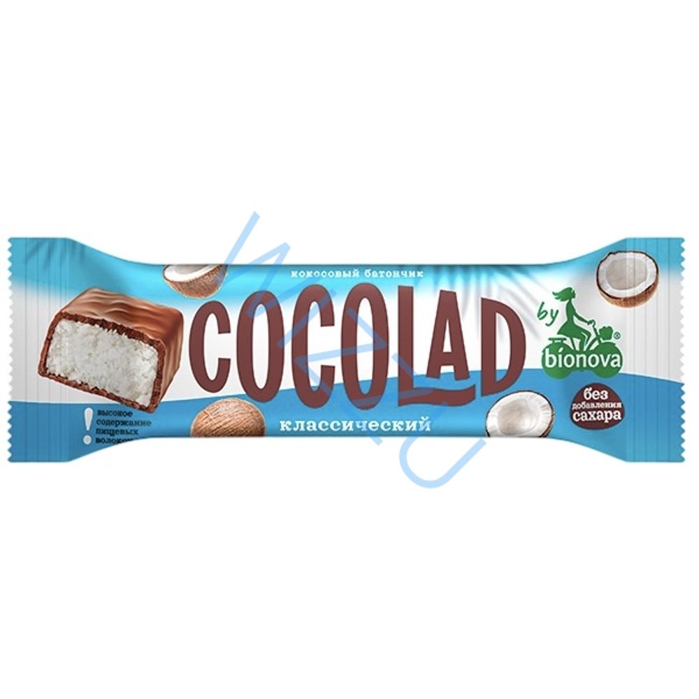Батончик Bionova Cocolad глазированный кокосовый 40гр
