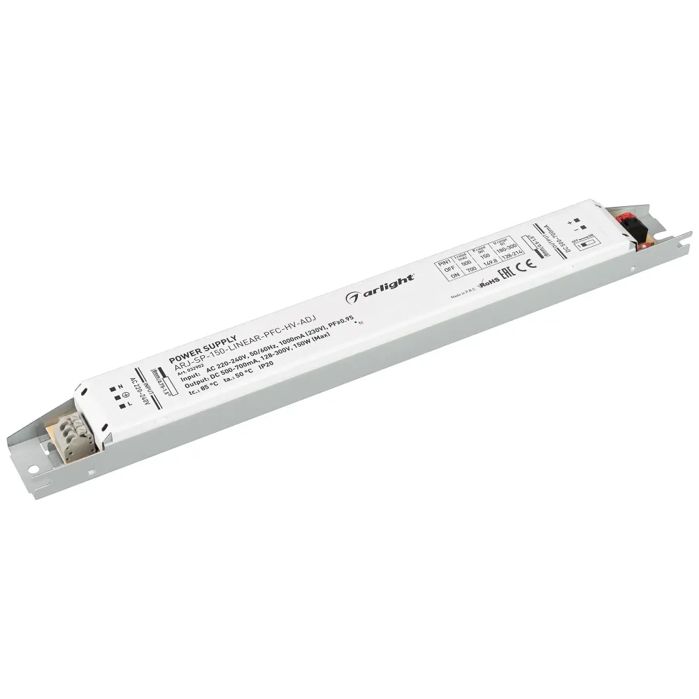 Блок питания ARJ-SP-150-LINEAR-PFC-HV-ADJ (150W, 500-700mA) (Arlight, IP20 Металл, 5 лет) Блок питания ARJ-SP-150-LINEAR-PFC-HV-ADJ (150W, 500-700mA) (Arlight, IP20 Металл, 5 лет)