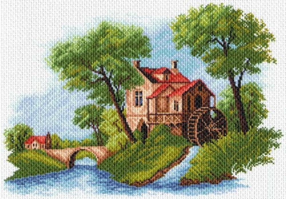 "Голландский пейзаж"-1614 канва с рисунком
