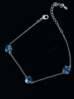 Браслет Миражи с голубыми кристаллами Swarovski