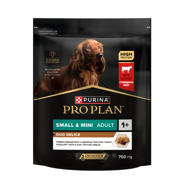 Pro Plan Duo Delice Small Adult Говядина/Рис для собак 700 г