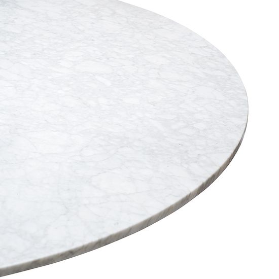 Стол обеденный Marble, D100 см, белый натуральный мрамор
