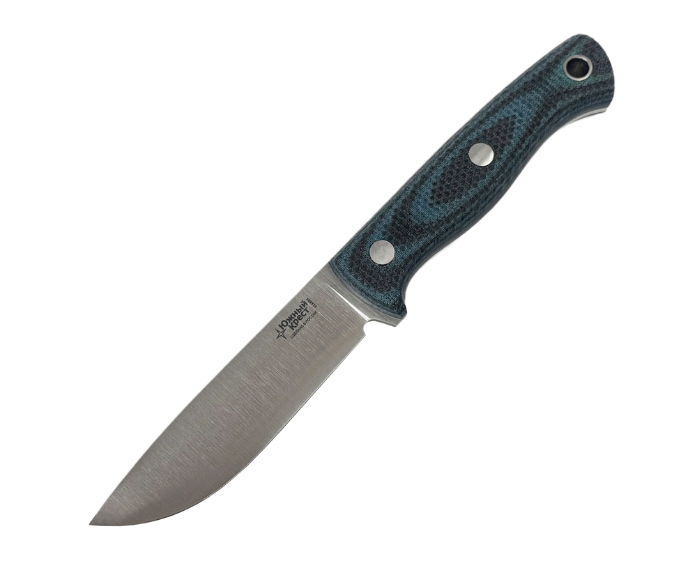 Нож Caribou L, Elmax конв., микарта черно-синяя насечка, 253.1563