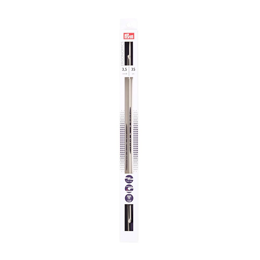 Спицы прямые ⌀3.5 мм, 35 см, 2 шт, Prym Ergonomics 190353