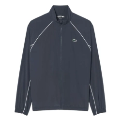 Мужская теннисная куртка Lacoste Sport Water-Repellent Trim Accent Track - dark grey/white