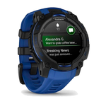 Умные часы Garmin Instinct 3, 45mm, Amoled Black with Bolt Blue/Black (010-02936-03)