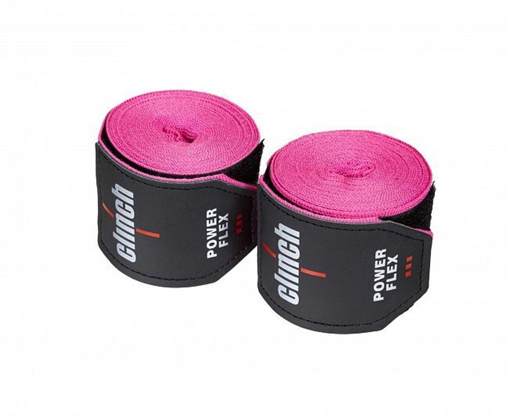 Бинты боксерские Clinch Boxing Hand Wrap Power Flex розовые C239