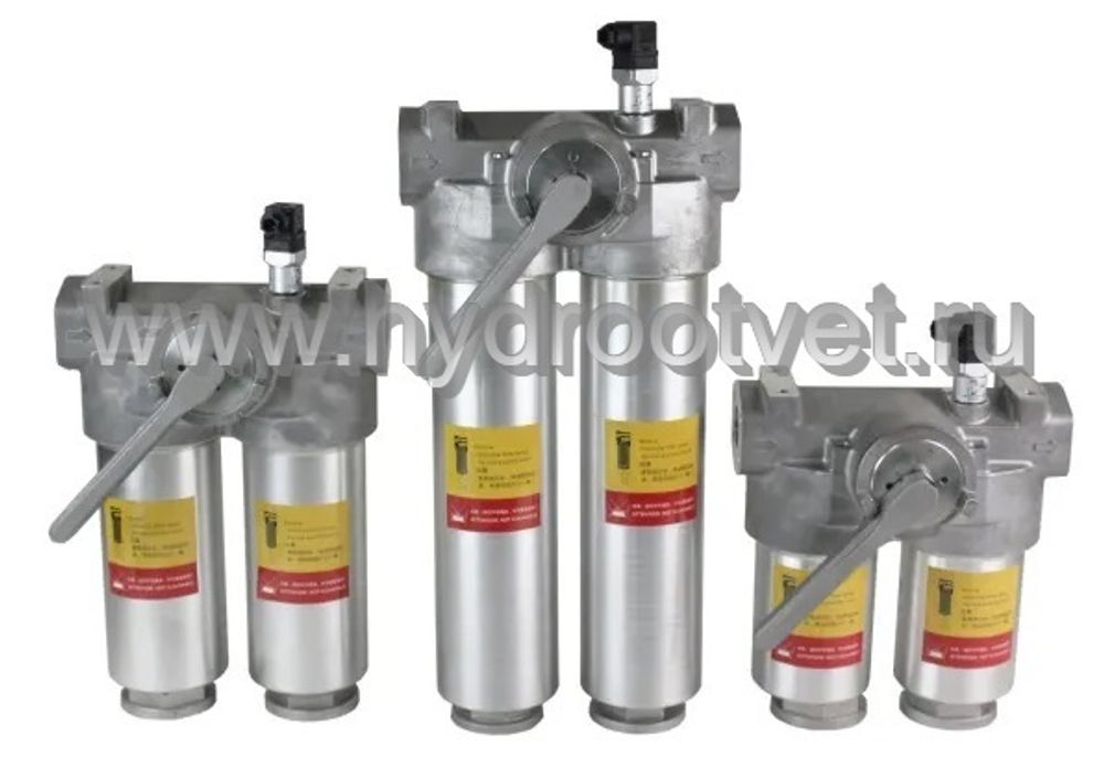 FLNDBN/HC400DDK10D1.X/-L24 - Линейный фильтр гидравлический сдвоенный модели FLND тонкость фильтрации 10 мкм, типоразмер 400, вид присоединения: фланец SAE 3000 1"1/2 (DN38), материал корпуса - алюминий, рабочее давление до 25 бар, визуально-электрический (лампа с напряжением 24В) индикатор загрязнения