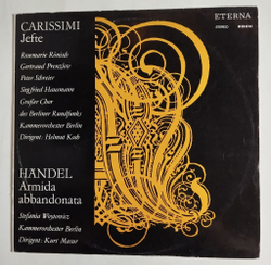 Винтажная виниловая пластинка LP Carissimi Jefte Handel Armida Abbandonata (ГДР 1970)