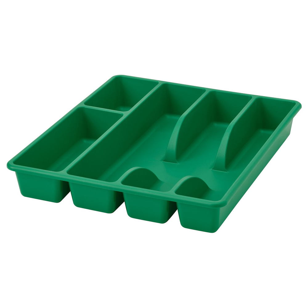 IKEA SMÄCKER  (ИКЕА СМЭКЕР)  -  Вставка для столовых приборов - ярко-зеленый 31х26 см