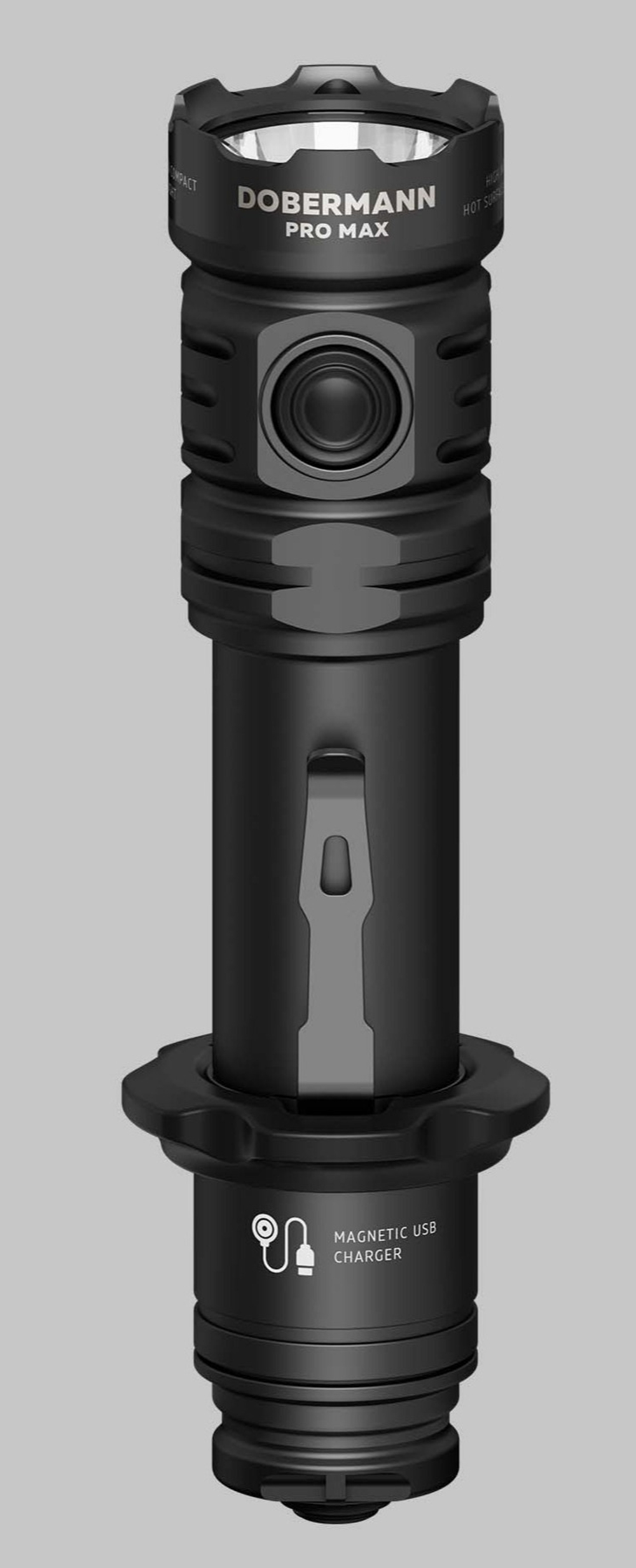 Фонарь светодиодный тактический Armytek Dobermann Pro Max, 3000 лм, холодный свет, аккумулятор