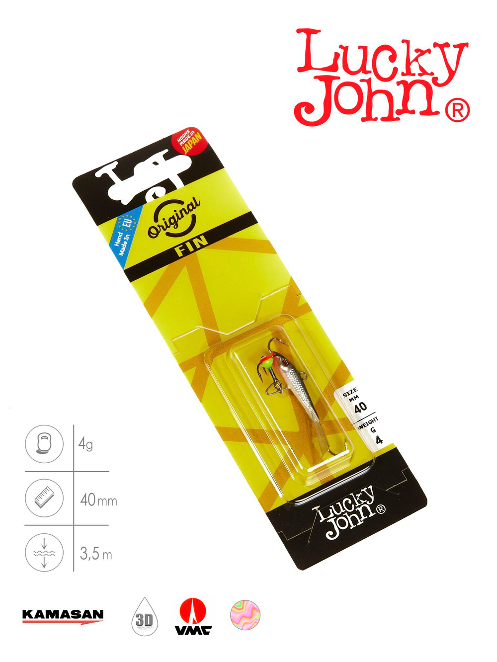 Балансир Lucky John FIN 3 с тр. 40мм/13H блистер