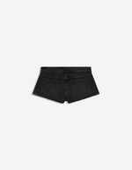 Женские джинсовые мини-шорты с необработанным краем - BERSHKA
