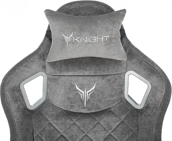 Кресло игровое Knight Outrider LTD серый Light-19 с подголов. крестов. металл
