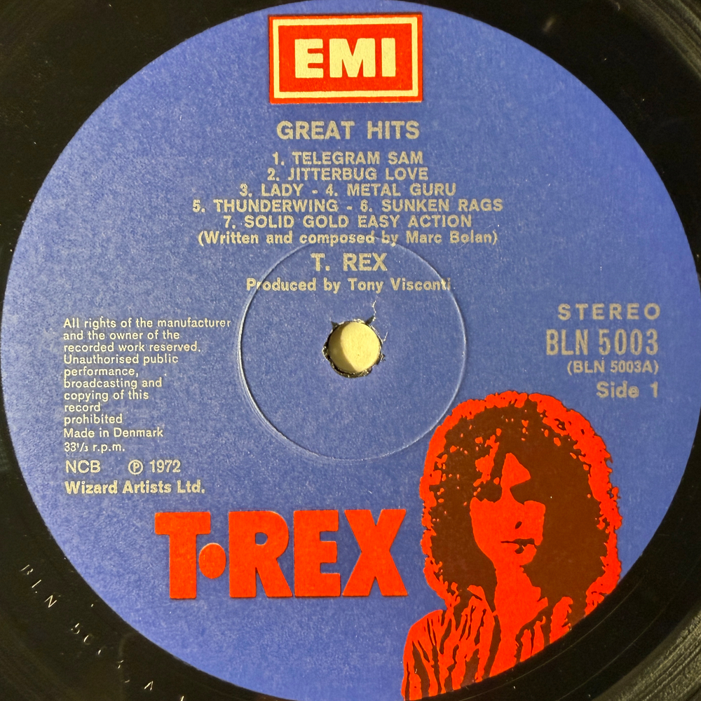T. Rex ‎– Great Hits (Дания 1973г.)