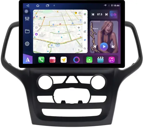 Магнитола для Jeep Grand Cherokee WK2 2013-2022 (ШГУ 5") - FarCar GX877 монитор 13" 2K QLED на Android 14, S500+TS20, Быстрейшая, CarPlay, 4G SIM-слот