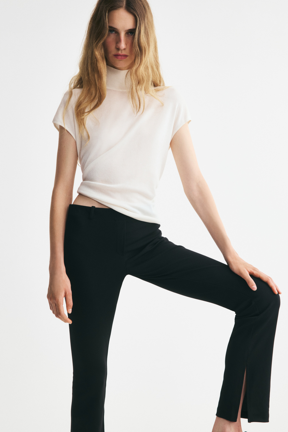 Брюки без застёжки из джерси — средняя посадка - H&M