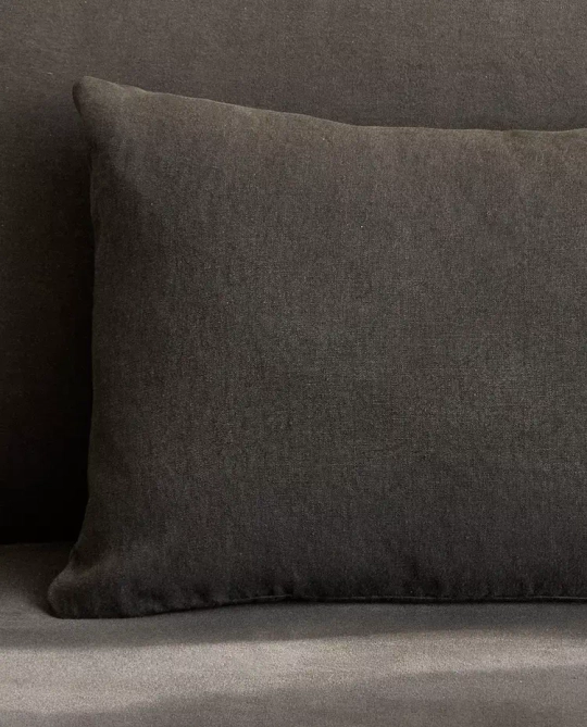 ZARA HOME ЛЬНЯНАЯ НАВОЛОЧКА ДЛЯ ДЕКОРАТИВНОЙ ПОДУШКИ, СЕРЫЙ
