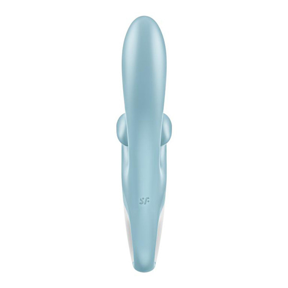Голубой вибратор-кролик 21,2см Satisfyer Touch me