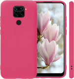 Мягкий Soft Touch чехол из силикона для XIAOMI REDMI NOTE 9 (не PRO / S!) и REDMI 10X с бархатной подкладкой