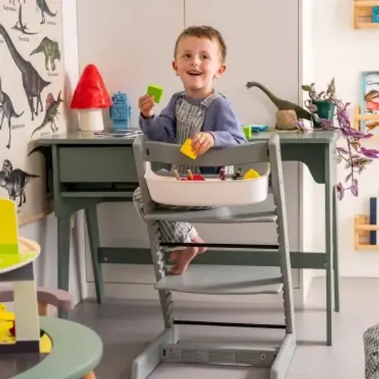 Стульчик для кормления STOKKE Tripp Trapp комплект 4 в 1 (Glacier Green)