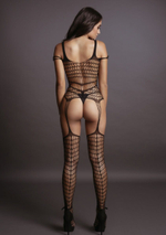 Пикантный боди-комбинезон Shredded Bodystocking (Размер: S-M-L) (Цвет: черный)