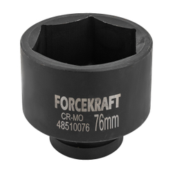 Головка ударная глубокая 1'', 76мм (6гр) FORCEKRAFT FK-48510076