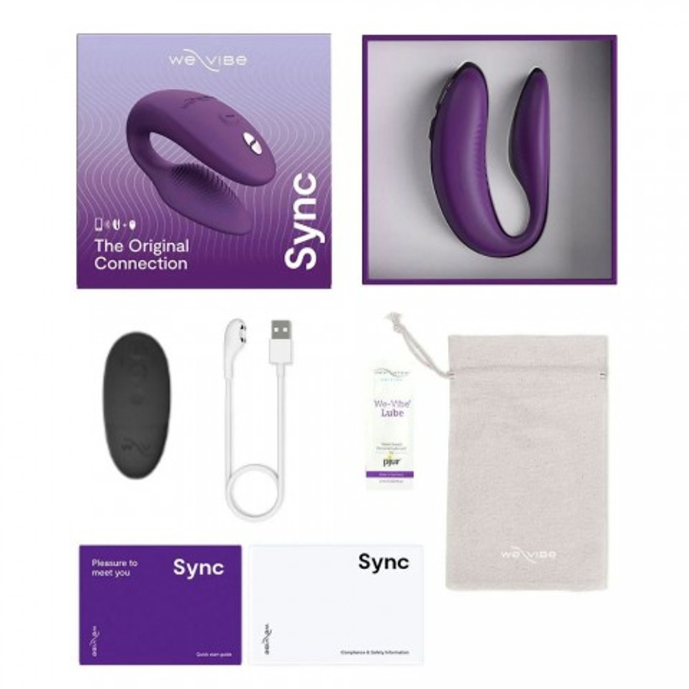 Вибратор для пар We-Vibe Sync 2 фиолетовый (в комплекте батарейка для пульта)