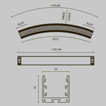 Профиль Led Strip ALM-3535R-B-D-45°-3M