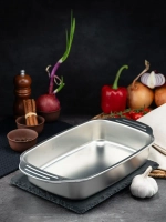 Противень Jolly Kitchen с ручками 33x19x7,5, нержавеющая сталь 0,8 мм