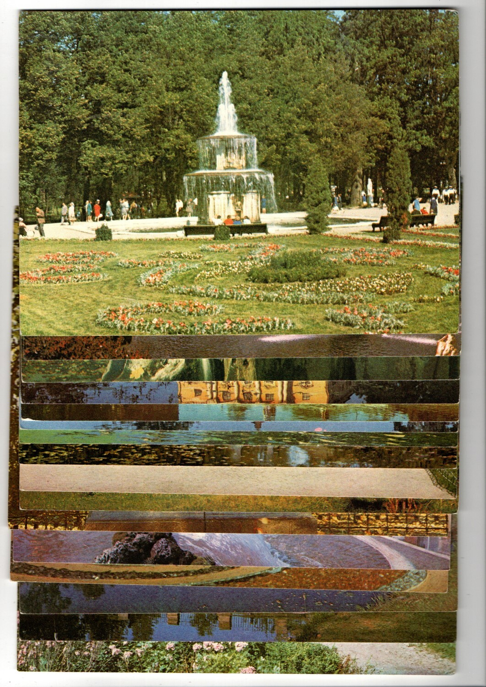 Полный набор открыток 16 штук "Пригороды Ленинграда". 1974 год СССР