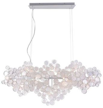 Подвесной светильник Deseo SP15 L1400 серебро Crystal Lux