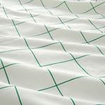 Комплект постельного белья IKEA VITKLOVER (ВИТКЛЕВЕР), Односпальный, Белый в клетку, 150x200, 50x80 см