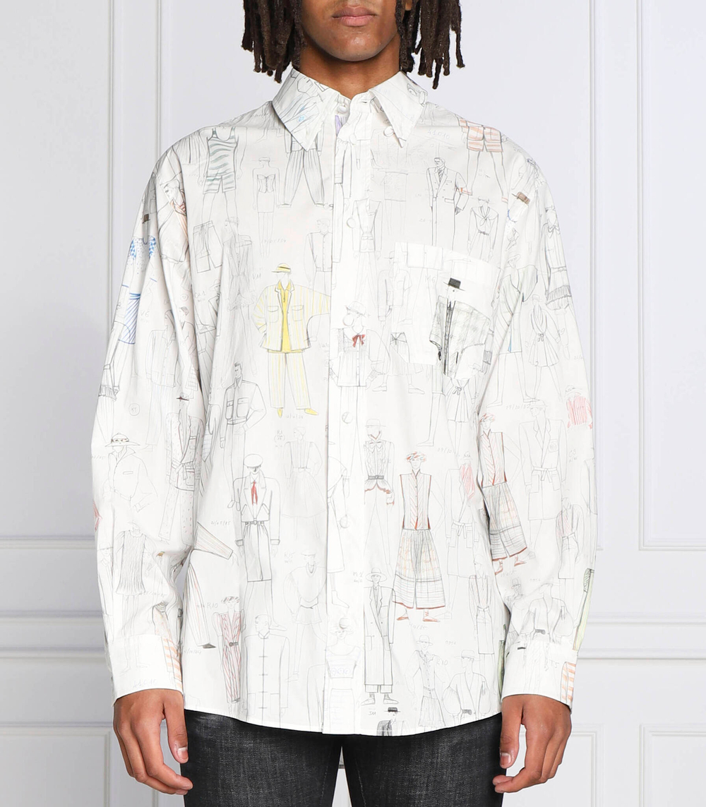 рубашка printed casual shirt Kenzo - белый(FC65CH4089E2)