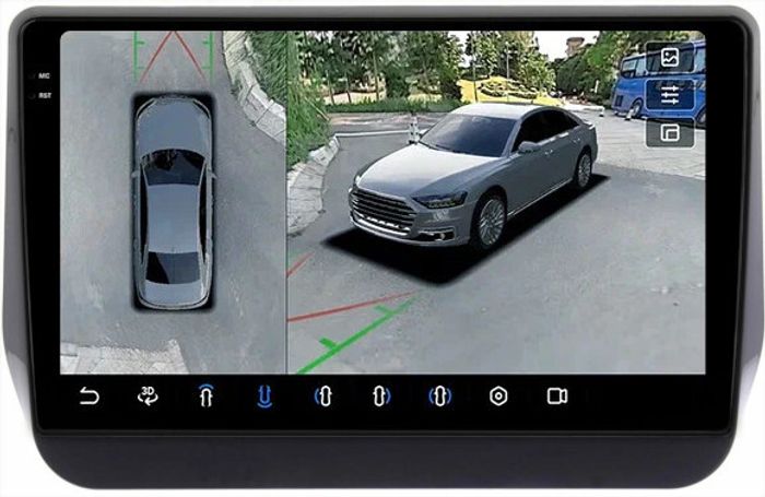 Магнитола для Hyundai H1, Grand Starex, 2018-2022 (ШГУ цветной) - FarCar BX9-360-7000F2 монитор 9.5" 2K QLED на Android 13, Быстрая, CarPlay, 4G SIM-слот, 4 камеры в комплекте