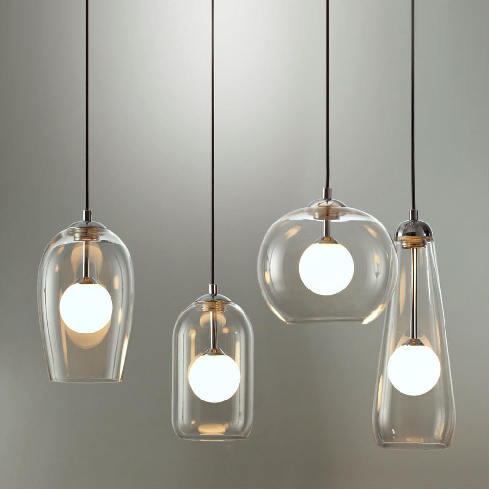 4953/1 PENDANT ODL22 000 хром/ белый/прозрачный/стекло Подвес G9 1*40W LOSTAR