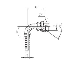Фитинг DN 16 JIC (Г) 7/8 (90)