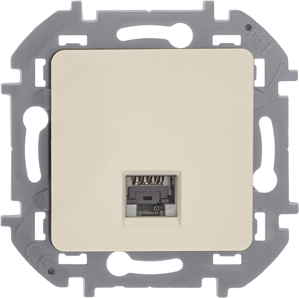 Розетка компьютерная RJ45 категория 5e UTP - Legrand Inspiria - слоновая кость