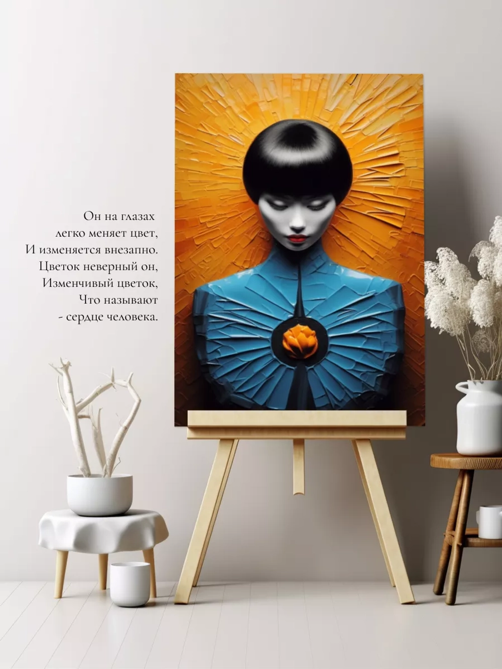 Изменчивое сердце 1 шт. 40х60