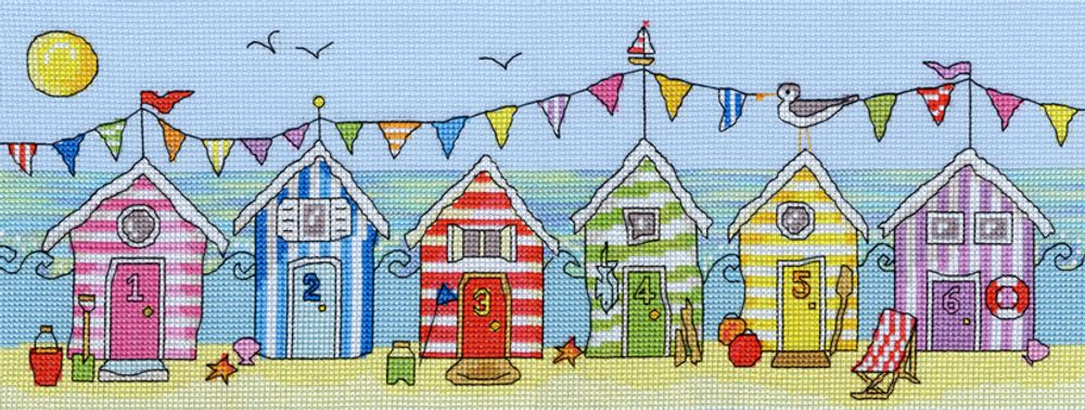 Набор для вышивания нитками Bothy Threads Beach Hut Fun Набор для вышивания нитками Bothy Threads Beach Hut Fun
