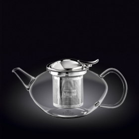 Чайник 1050 мл. заварочный, с откидной крышкой и колбой нерж.Thermo Glass Wilmax (62026)