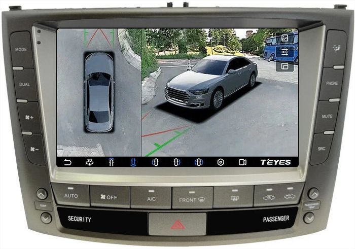 Магнитола для Lexus IS250 XE20 2008-2013 (ШГУ цветной) - Teyes CC3-2K-360 монитор 9.5" 2K QLED на Android 10, Быстрая, CarPlay, 4G SIM-слот, 4 камеры в комплекте