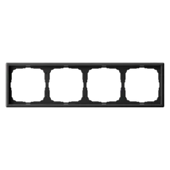 Рамка пластиковая на 4 поста универсальная Systeme Electric ArtGallery Карбон GAL001004