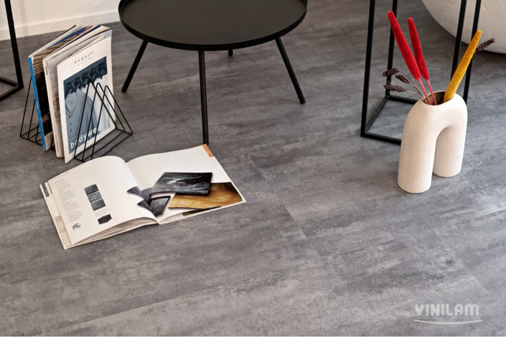 Кварц-винил WPC Vinilam Ceramo Stone 8 мм Цемент Серый 2.65 м2