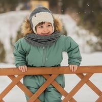 Шапка-ушанка зимняя на меховом подкладе "Графит меланж"