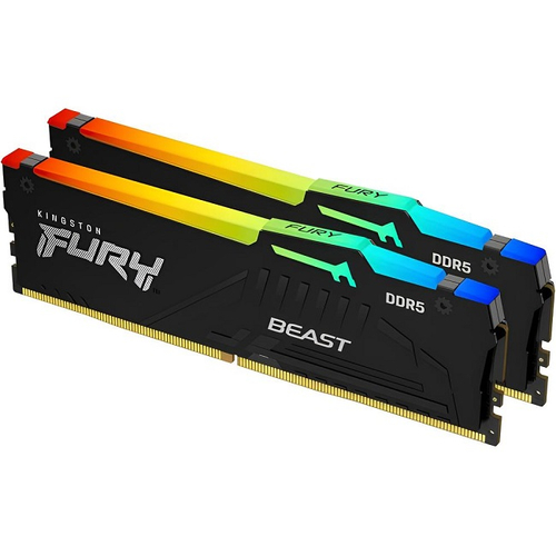 Оперативная память DIMM DDR5 32Gb, 5600Mhz, 2x16Gb, Kingston FURY Beast RGB (KF556C40BBAK2-32)