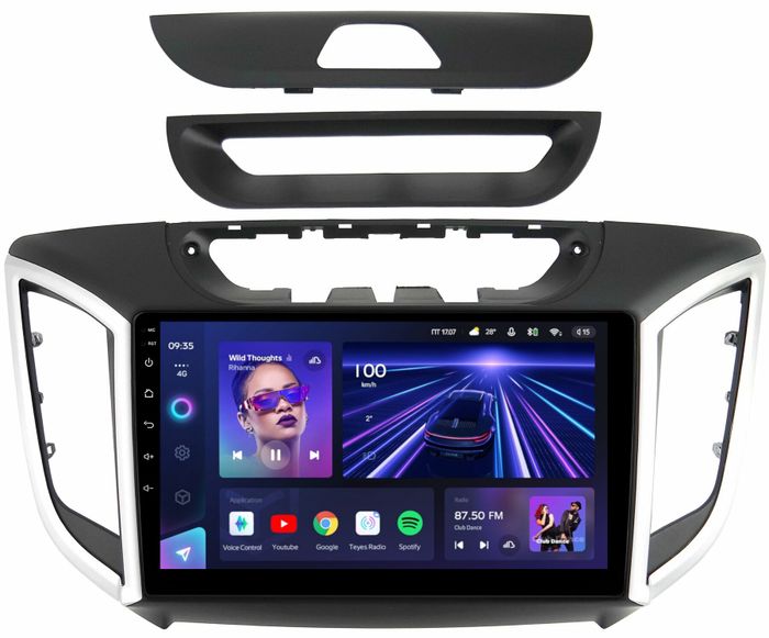Магнитола для Hyundai Creta 1 2016-2021 (рамка 9) - Teyes CC3L на Android 10, CarPlay, 4G SIM-слот