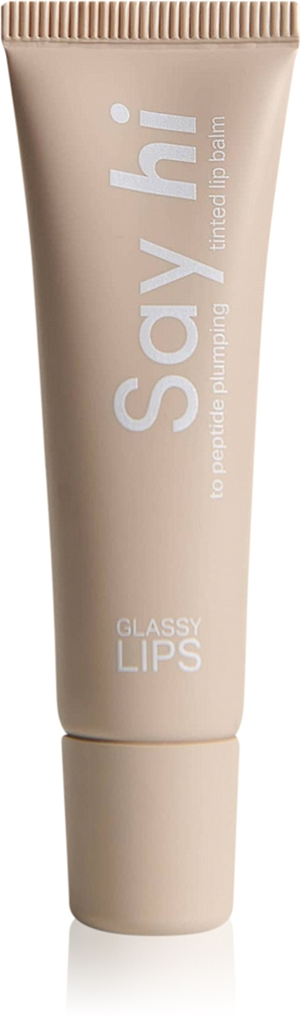 Say Hi Glassy Lips - Тонирующий бальзам для губ с пептидами оттенок Nude, 10 ml